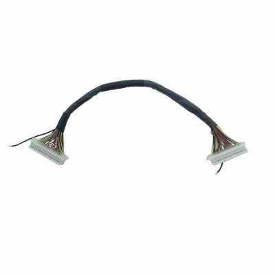 China 140mm LED Display LVDS Cable Assembly 2R20P*2 Power Connection Cable Custom 069 for sale