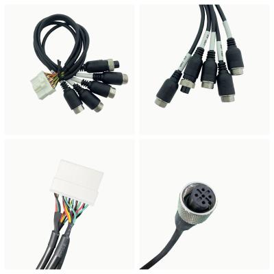 China Gx12 4 Pin Copper Automotive Wiring Harness Custom Male Female Wiring Harness for sale