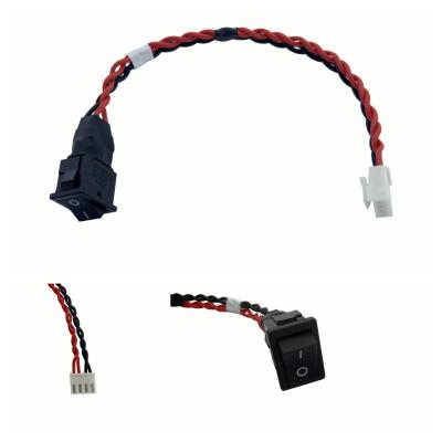 China VH3.96-4P Power Cable Wiring Harness Kit With Switch Audio Harness Connector for sale