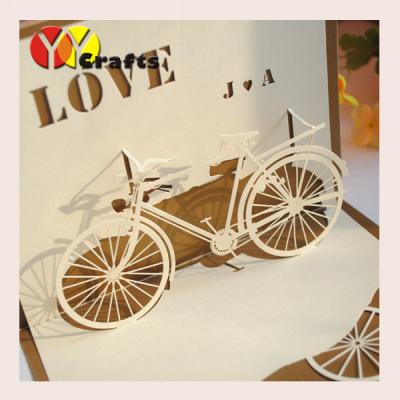 China El diseño especial de la bicicleta surge las tarjetas del feliz cumpleaños para los niños de la sol en venta