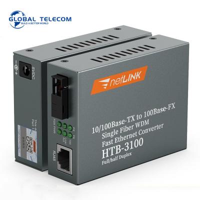 China Medios convertidor de la sola fibra de la fibra, medios convertidor Htb Gs 03 del RJ45 Netlink en venta