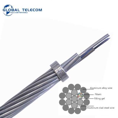 China OEM G652d Opgw Fiber Optic Cable For Outdoor Use 24 Core 48 Core for sale