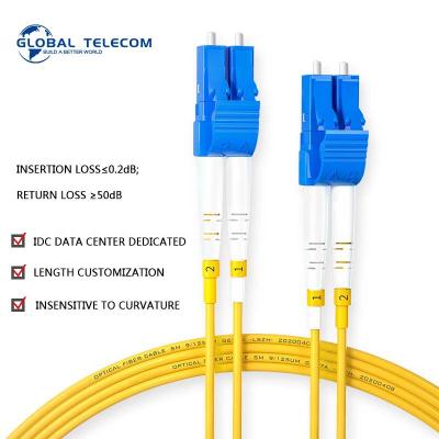China duplex 2mm 3mm Fiber Optic Patch Cord , Lc To Lc Fiber Patch Cable SM for sale