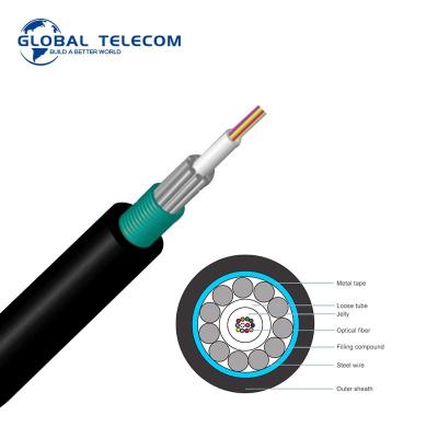 Chine Noyau du rongeur 2-24 de fibre de GYXTS anti de tube blindé extérieur de câble optique Uni à vendre
