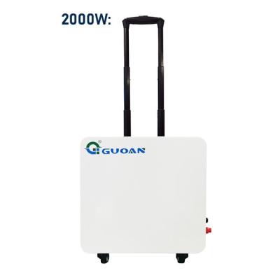 China Suitacase Energy Portable Power Station Battery 2000W With Pull Road for sale