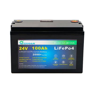 중국 2000 플러스 주기 휴대용 LifePO4 배터리 24V 100Ah 실용 멀티씬 판매용