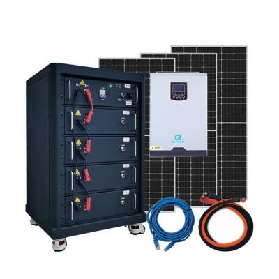 Chine système de secours solaire 10-50kwh, panneau solaire général et kit de stockage de batterie à vendre