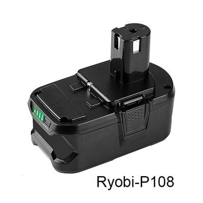 China Substituição de bateria de furadeira portátil, bateria portátil de 18 V para Ryobi P108 à venda