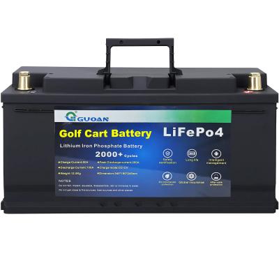 Cina 12 Volt Lifepo4 Batteria Per Golf Cart 12V,Litium Deep Cycle Golf Cart batterie in vendita
