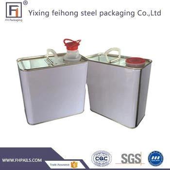 China 2 Gallon F Style Square Oblong Can Engine Oil Can Tinplate for sale
