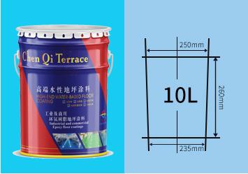 China Balde de tinta de metal redondo 10L para tintas de piso epoxi à venda
