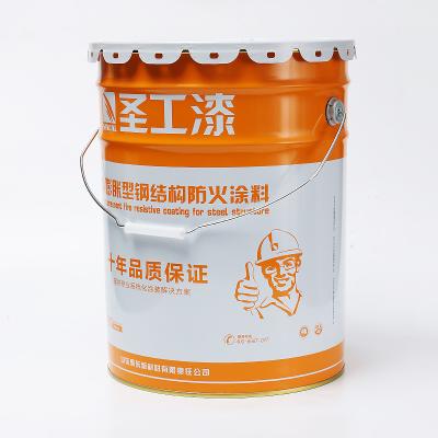 China Acero 5 galões baldes metálicos para armazenamento de revestimentos químicos retardadores de fogo à venda