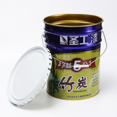China Baldes químicos de metal de aço de 20 litros com tampa de coroa redonda à venda