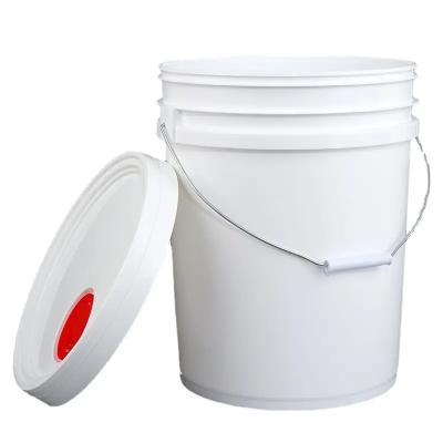 China 5-20L Polypropylene Plastic Bucket Containers With Spout Lid For Industrial Packages for sale