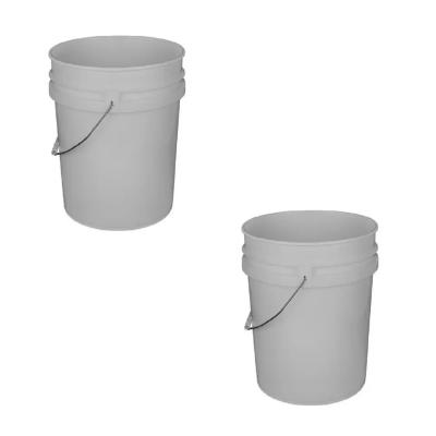 China Polyethylene Plastic Bucket Containers 5 Gallon High Density For Lubricant Grease Storage for sale