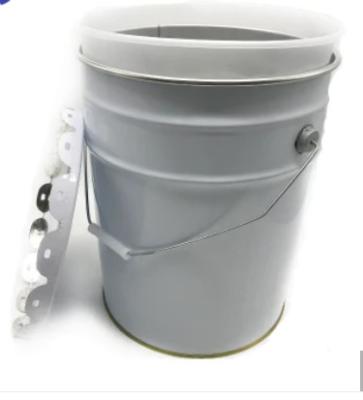 China Conical 5 Gallon Open Head Steel Pail With PE Drum Liners 0.32-0.42mm for sale