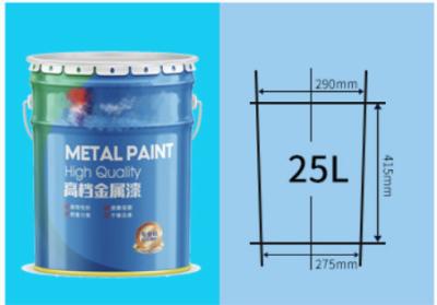 China 25L Chemical Metal Pail Bucket Spill Proof Airtight Lid For Safe Storage And Transport for sale