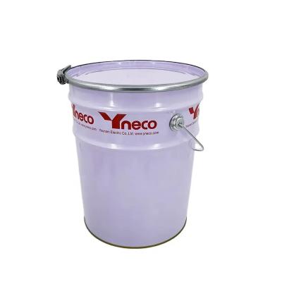 China Steel 5 Gallon White Paint Bucket With Lever Lock Covers for sale