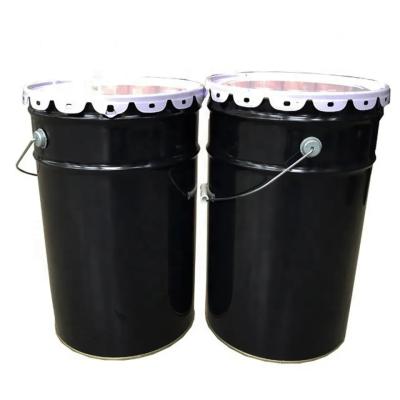 China 25L zylindrischer Metallfarbebehälter mit Blumendeckel für die Farbe zu verkaufen