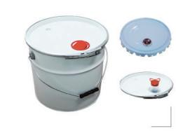 China 25 Liters Food Safe Metal Pails Buckets With Screw Caps For Storing Palm Oils for sale