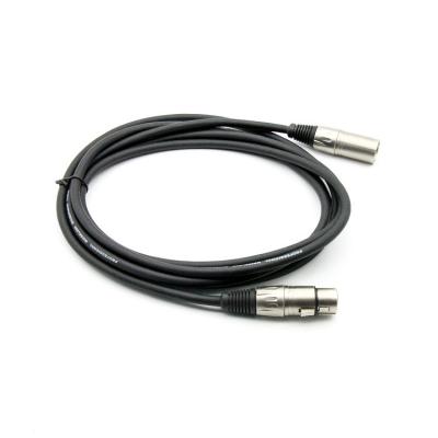 China 10ft XLR Male To XLR Female Condenser Mic Cable For Stage And Live Music Black Mic Cable for sale