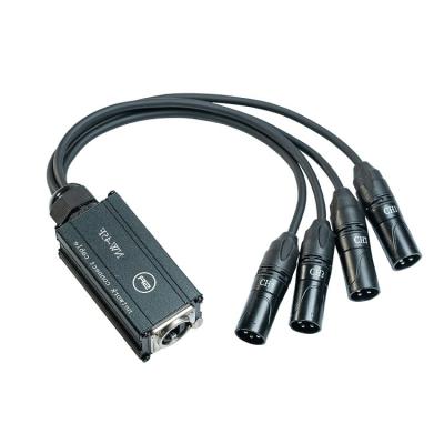 China XLR Network Splitter Cable 4 Channel 3-Pin Multi Snake Receiver To Rj45 Single Ethercon Cable for sale