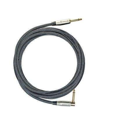 China 100% OEM Guitar Cable Instrument Patch Cable Tweed Cloth Straight To Angle Amp Cable for sale