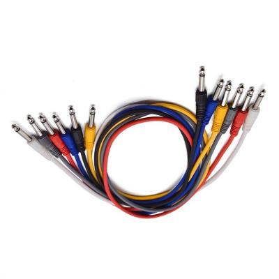 China 1 Foot Guitar Patch Cables Leads For Effect Pedal 6 Colors Guitar Pedal Instrument Cable for sale
