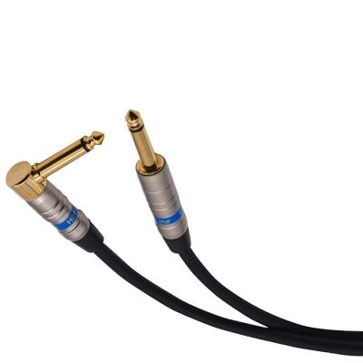 China Straight Angled Guitar Audio Cable Amp Cord For Bass Electric Guitar Cable 1/4 Inch for sale