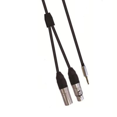China Audio Cable 3.5mm Stereo  To XLR F XLR M Y Splitter Cable For Speaker Mixer for sale