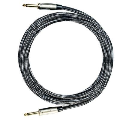 China Electric Guitar Audio Cable Nylon Braided Instrument Patch Cable 1/4 Inch Amp Cable for sale
