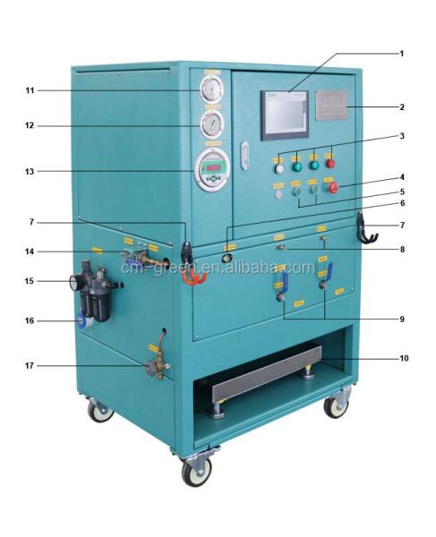 Quality a/c freon refrigerant split charging filling machine R134a R404a gas recovery for sale