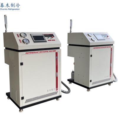 Quality single filling system automatic ac gas refrigerant recovery charging machine for sale