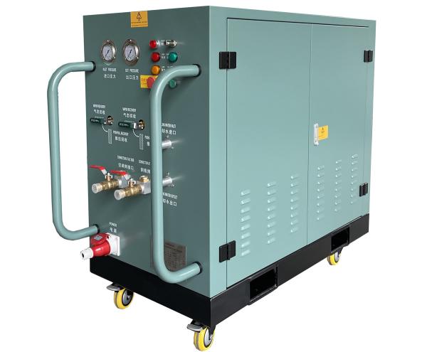 Quality full oil less 7HP refrigerant recovery machine fast speed large R134a refrigerant recovery charging equipment for sale