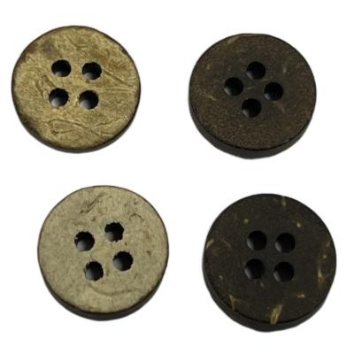 China 4 Hole 11mm Sewing Knitting Garment Natural Material Buttons / Coconut Buttons for sale