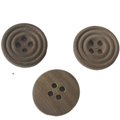 China Eco Friendly Real Wooden Natural Material Buttons 30L Use On Luxury Sewing Coat for sale