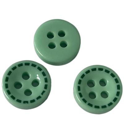 China Silk Print Diy Resin Buttons 4 Holes 16L For Sewing Blouse Shirt for sale