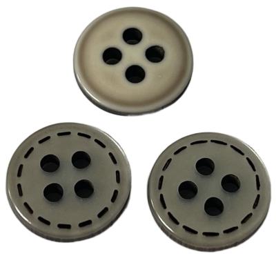 China 4 Holes 18mm Silked Print Plastic Shirt Buttons Use On Shirt Blouses Clothing for sale