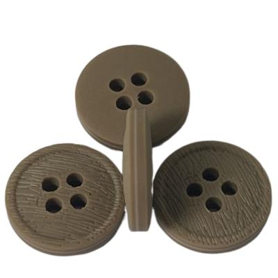 China Polyester 3 Layers 4 Holes Faux Wood Buttons 20L Use On Coat Jacket for sale