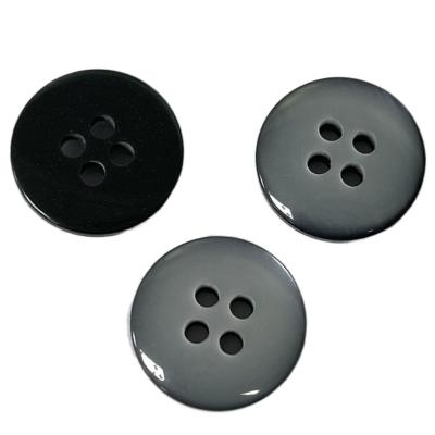 China Recycled Plastic Shirt Buttons 4 Holes Silver Color Use On Shirt Blouses for sale