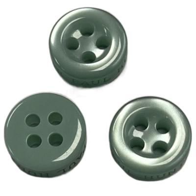 China 16L Green Color 4 Holes Shirt Buttons Use On Shirt Clothing for sale