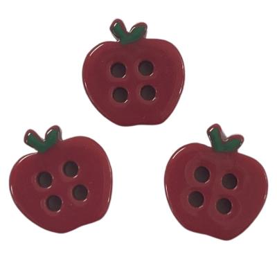 China 4 Hole Fancy Apple Shape Buttons 20L Use On DIY Shirt Sewing for sale