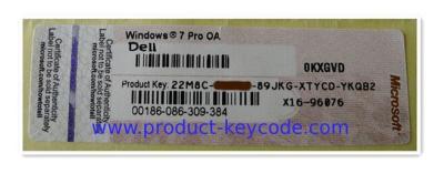 Cina Caffè/autoadesivo di chiave prodotto di Brown Windows per l'etichetta professionale del COA di Windows 7 OA Dell in vendita
