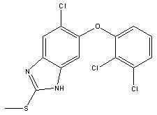 China Triclabendazole CAS NO.68786-66-3 C14H9Cl3N2OS Anthelmintic for sale
