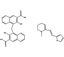 China Pyrantel Pamoate CAS NO.22204-24-6 C23H16O6.C11H14N2S Veterinary for sale