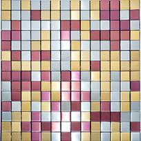 China Metal Mosaic Backsplash Wall Tile Stainless Steel Brushed Mesh for sale