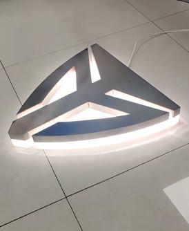 China Stainless Steel Pvd Coating Box Up LED Backlit Indoor Signage , Metal Lighting for sale