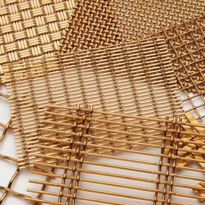 China Duurzaam gemonteerd Stainless Steel Partition, PVD Coating Decorative Metal Wire Mesh Te koop