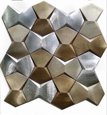 China Mosaico 3D de alumínio para revestimentos de parede, backsplashes, paredes de acento ou pisos à venda