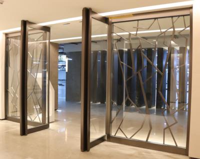 China Quadro de aço para acomodação de painel de vidro, portão de entrada principal Quadro de porta de metal à venda